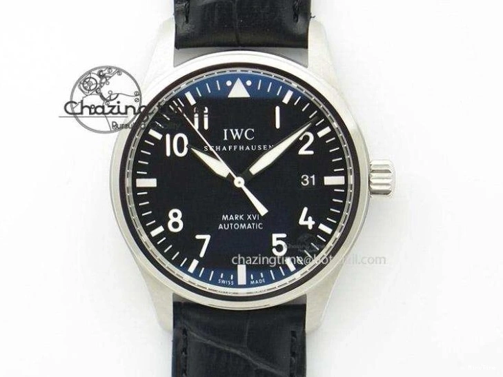 MIROTIME 1221 Mark XVI 1:1 Best Edition MK Maker SS Black Dial A2892 On Black Leather Strap Chic 7371